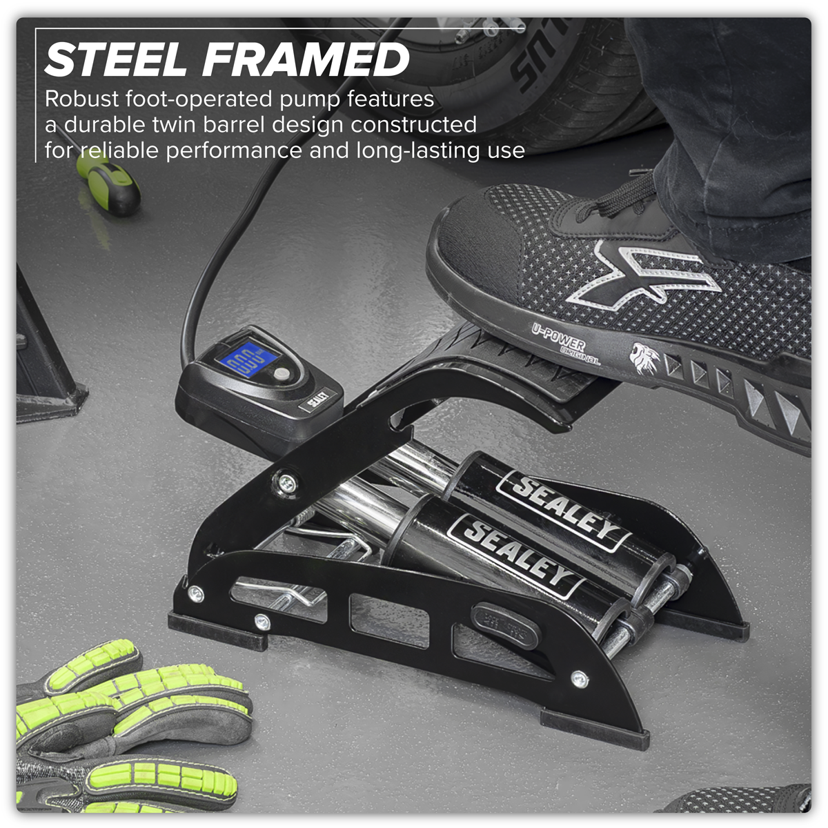 Twin Barrel Digital Foot Pump FP9D