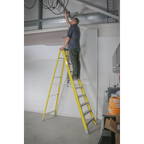 Fibreglass Step Ladder 9-Tread - EN 131 FSL10