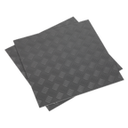 Vinyl Floor Tile with Peel & Stick Backing Silver Treadplate Pack of 16 FT1S