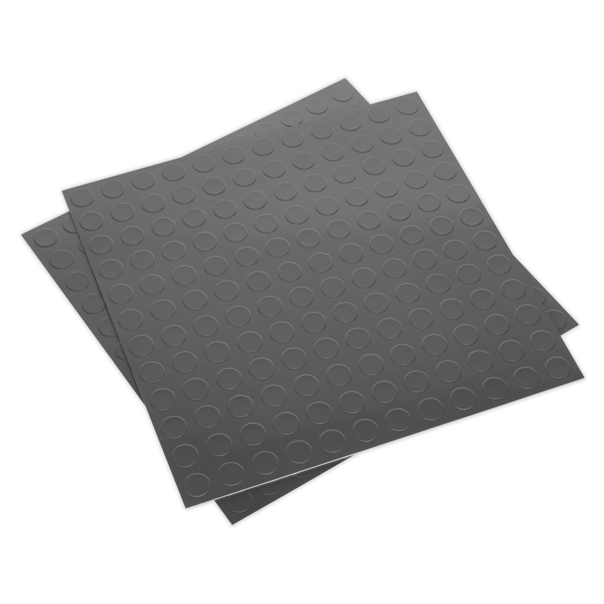Vinyl Floor Tile with Peel & Stick Backing Silver Coin Pack of 16 FT2S