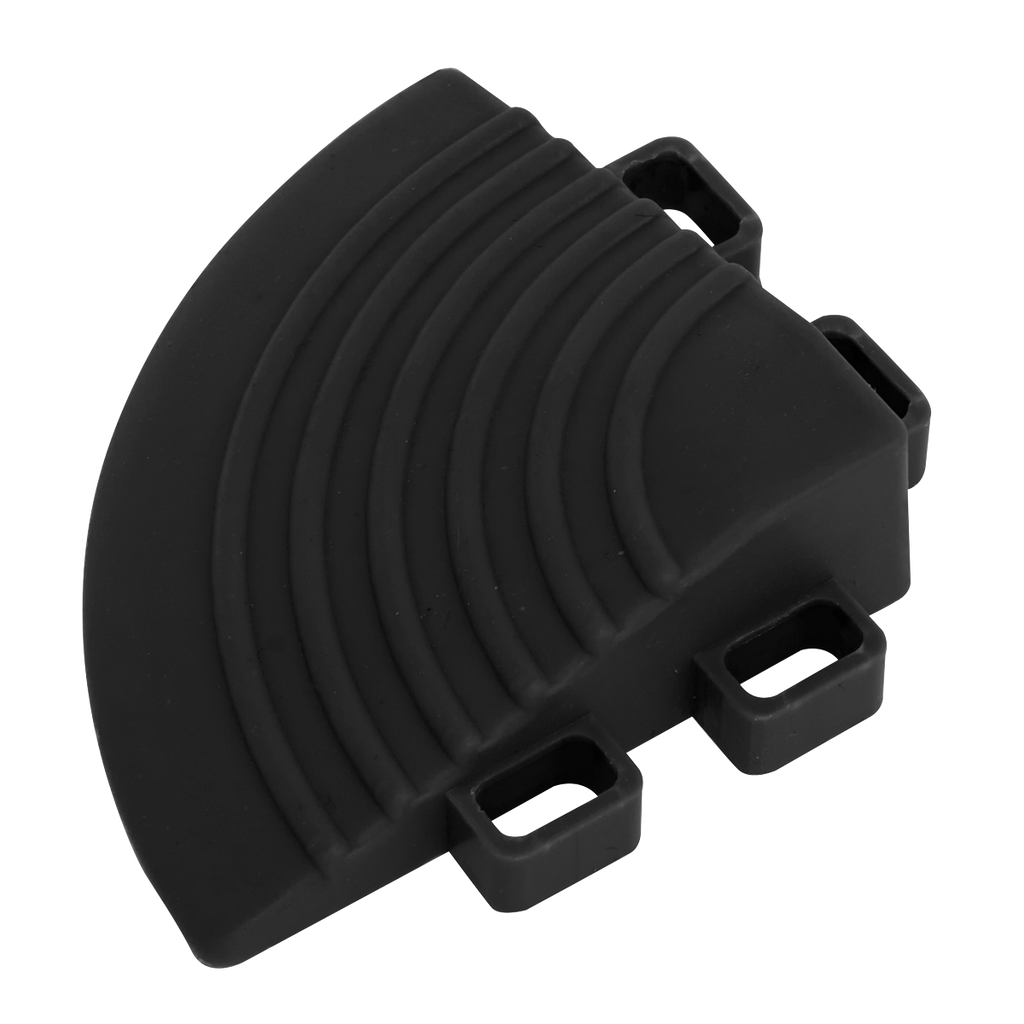 Polypropylene Floor Tile Corners 60 x 60mm, Black - Pack of 4 FT3CB