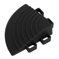 Polypropylene Floor Tile Corners 60 x 60mm, Black - Pack of 4 FT3CB