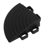 Polypropylene Floor Tile Corners 60 x 60mm, Black - Pack of 4 FT3CB