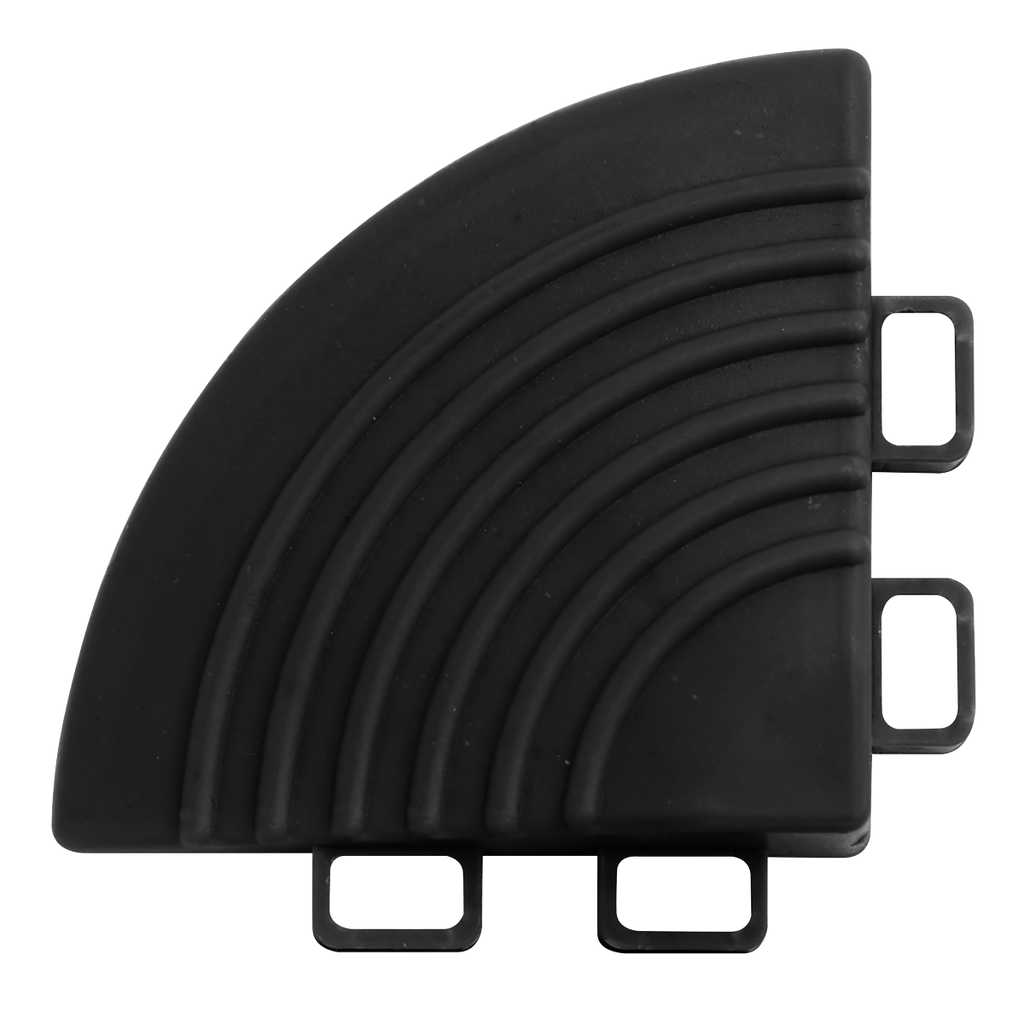 Polypropylene Floor Tile Corners 60 x 60mm, Black - Pack of 4 FT3CB
