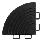 Polypropylene Floor Tile Corners 60 x 60mm, Black - Pack of 4 FT3CB