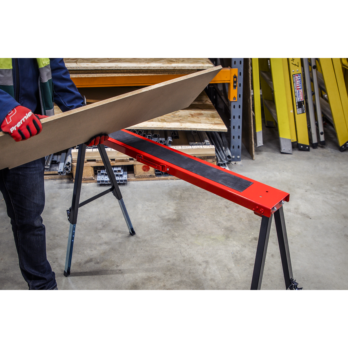 Fold Down Trestle with Adjustable Legs - Pair FTAL12