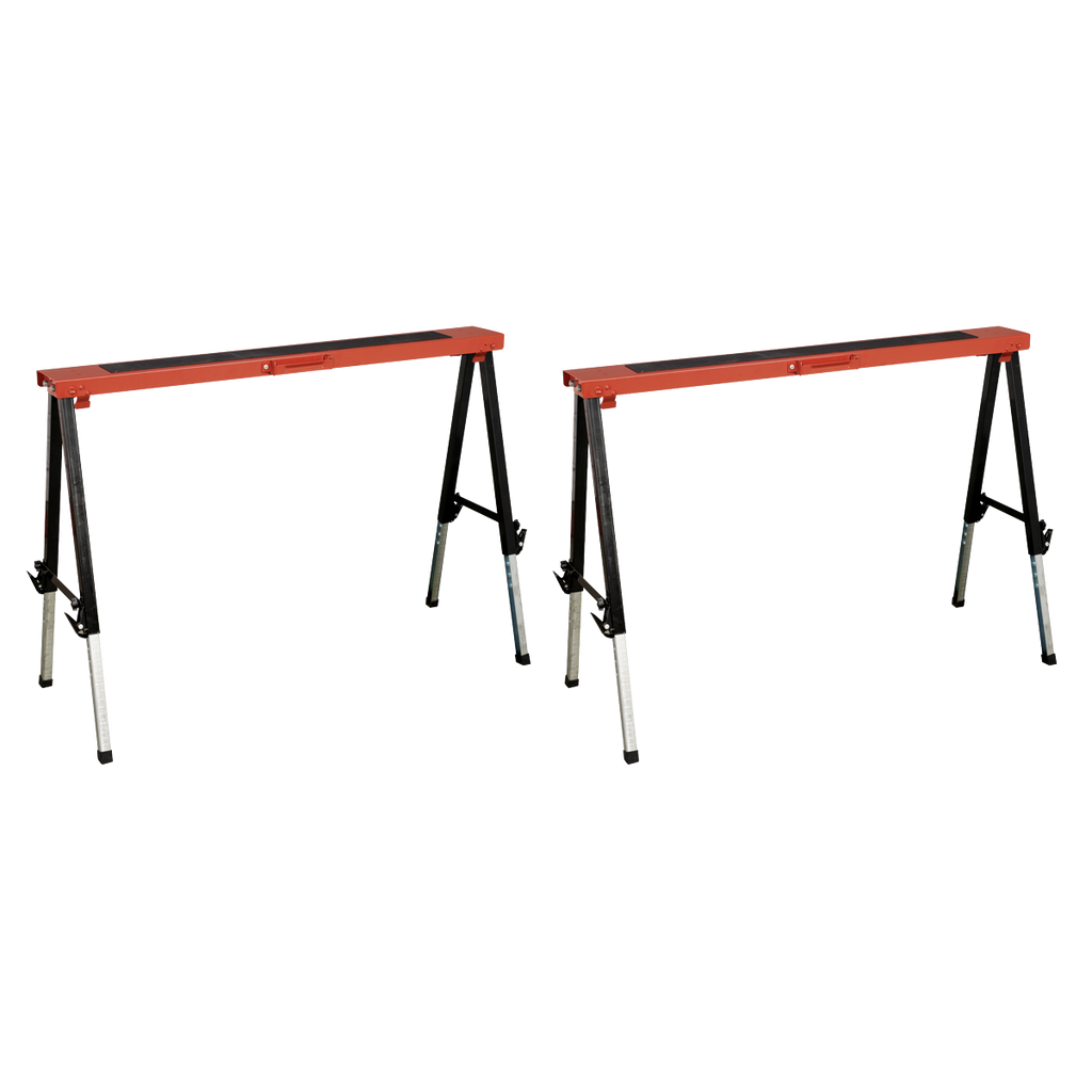 Fold Down Trestle with Adjustable Legs - Pair FTAL12