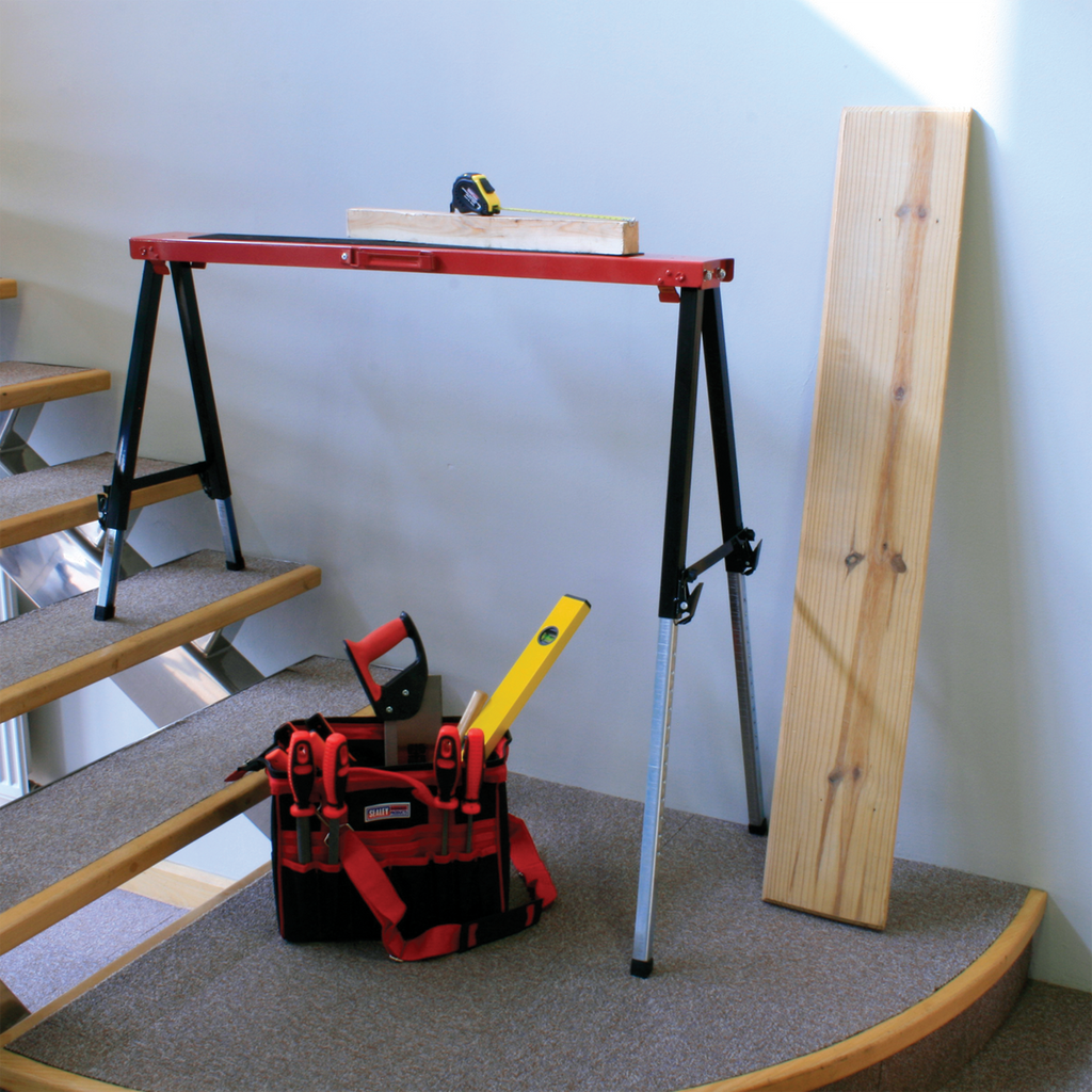 Fold Down Trestle with Adjustable Legs 150kg Capacity FTAL1