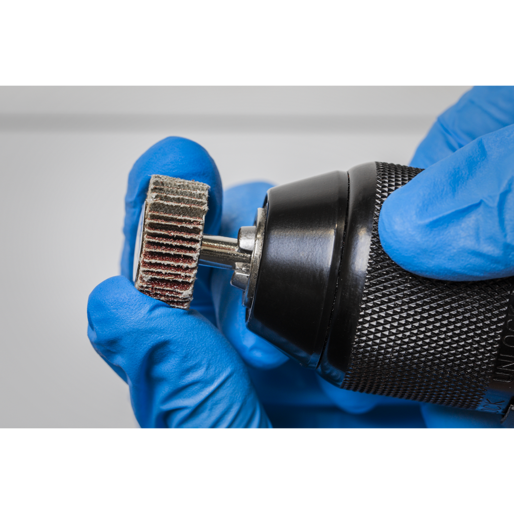 25 x 10mm Abrasive Flap Wheel with 6mm Shaft Assorted Grit - Pack of 5 FW2510ASS