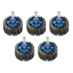 40 x 20mm Abrasive Flap Wheel with 6mm Shaft Assorted Grit - Pack of 5 FW4020ASS