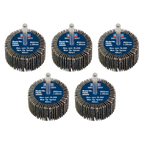 50 x 25mm Abrasive Flap Wheel with 6mm Shaft 60Grit - Pack of 5 FW5025605