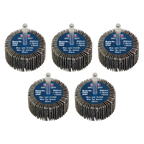 50 x 25mm Abrasive Flap Wheel with 6mm Shaft Assorted Grit - Pack of 5 FW5025ASS