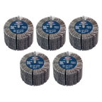 80 x 40mm Abrasive Flap Wheel with 6mm Shaft 80Grit - Pack of 5 FW8040805