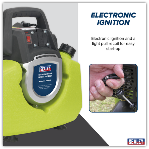 1000W Inverter Generator 2-Stroke Engine 230V G1000I