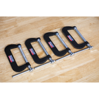 Junior C-Clamp Set 76 x 35mm 4pc GCC02