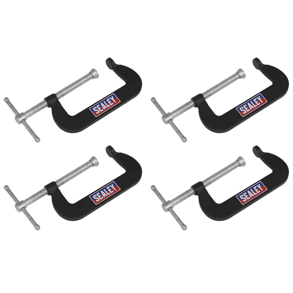 Junior C-Clamp Set 76 x 35mm 4pc GCC02