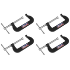 Junior C-Clamp Set 76 x 35mm 4pc GCC02
