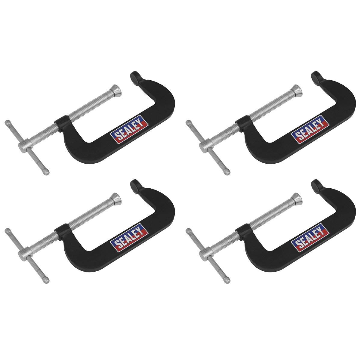 Junior C-Clamp Set 76 x 35mm 4pc GCC02