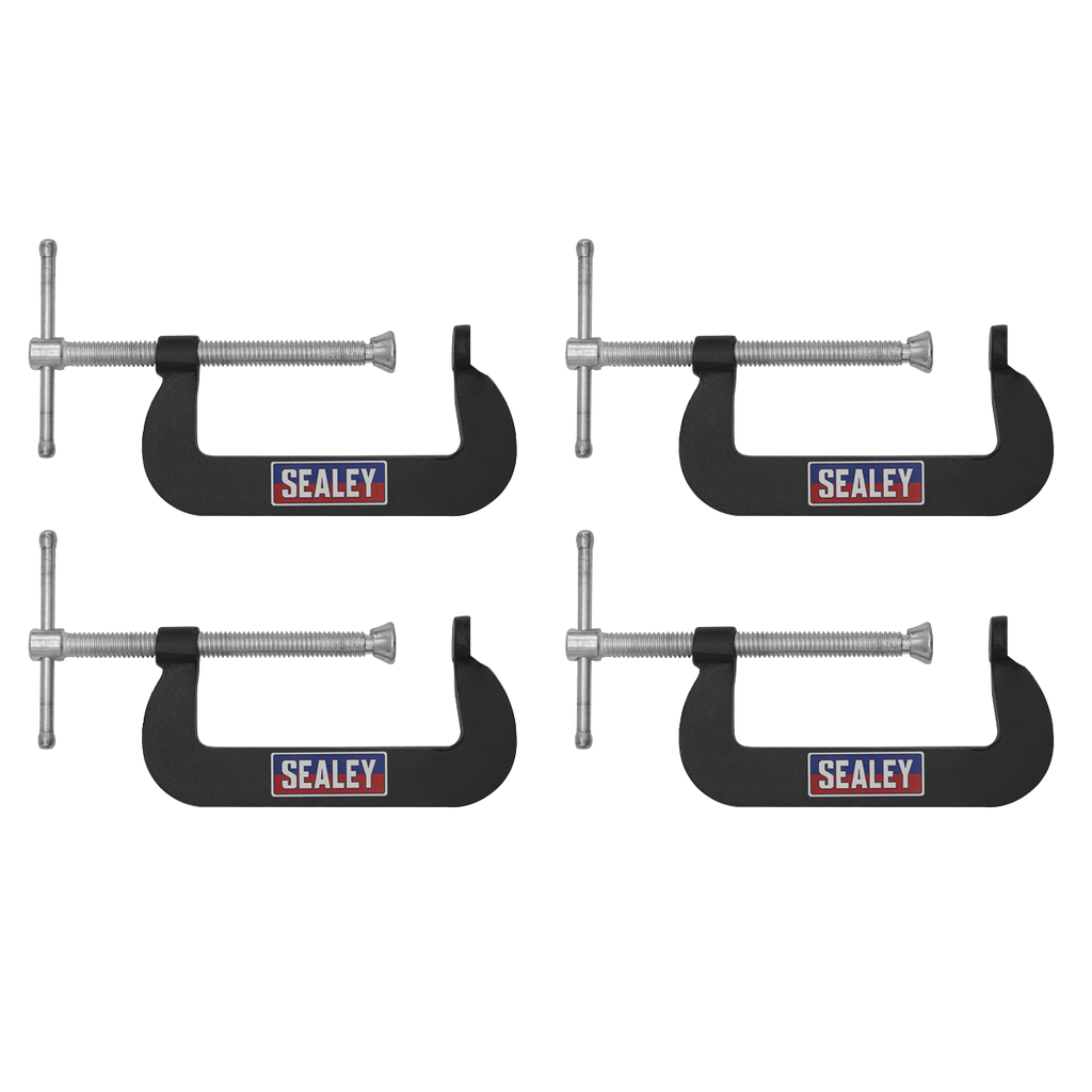 Junior C-Clamp Set 76 x 35mm 4pc GCC02