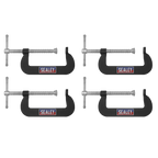 Junior C-Clamp Set 76 x 35mm 4pc GCC02