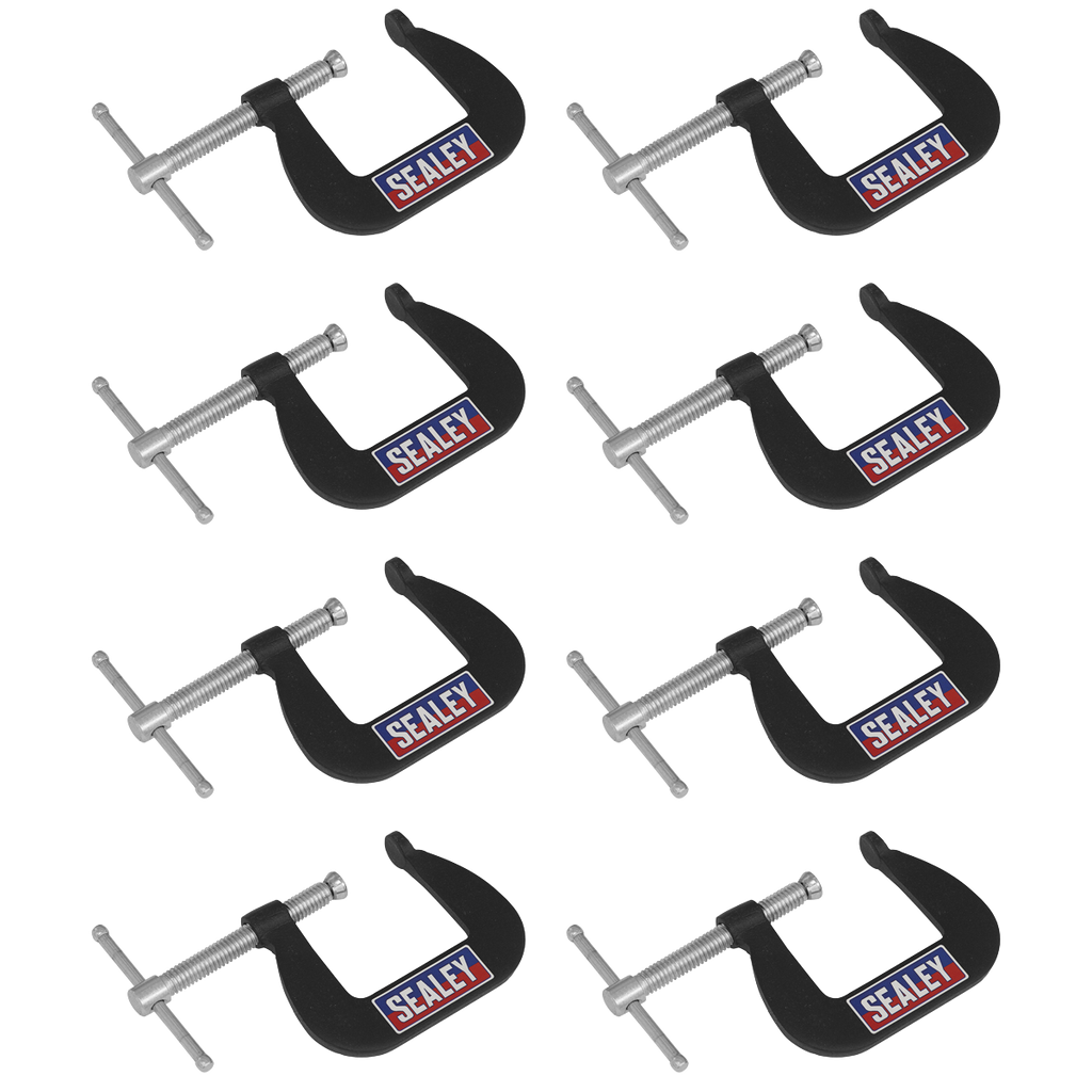 Junior C-Clamp Set 38 x 38mm 8pc GCC03