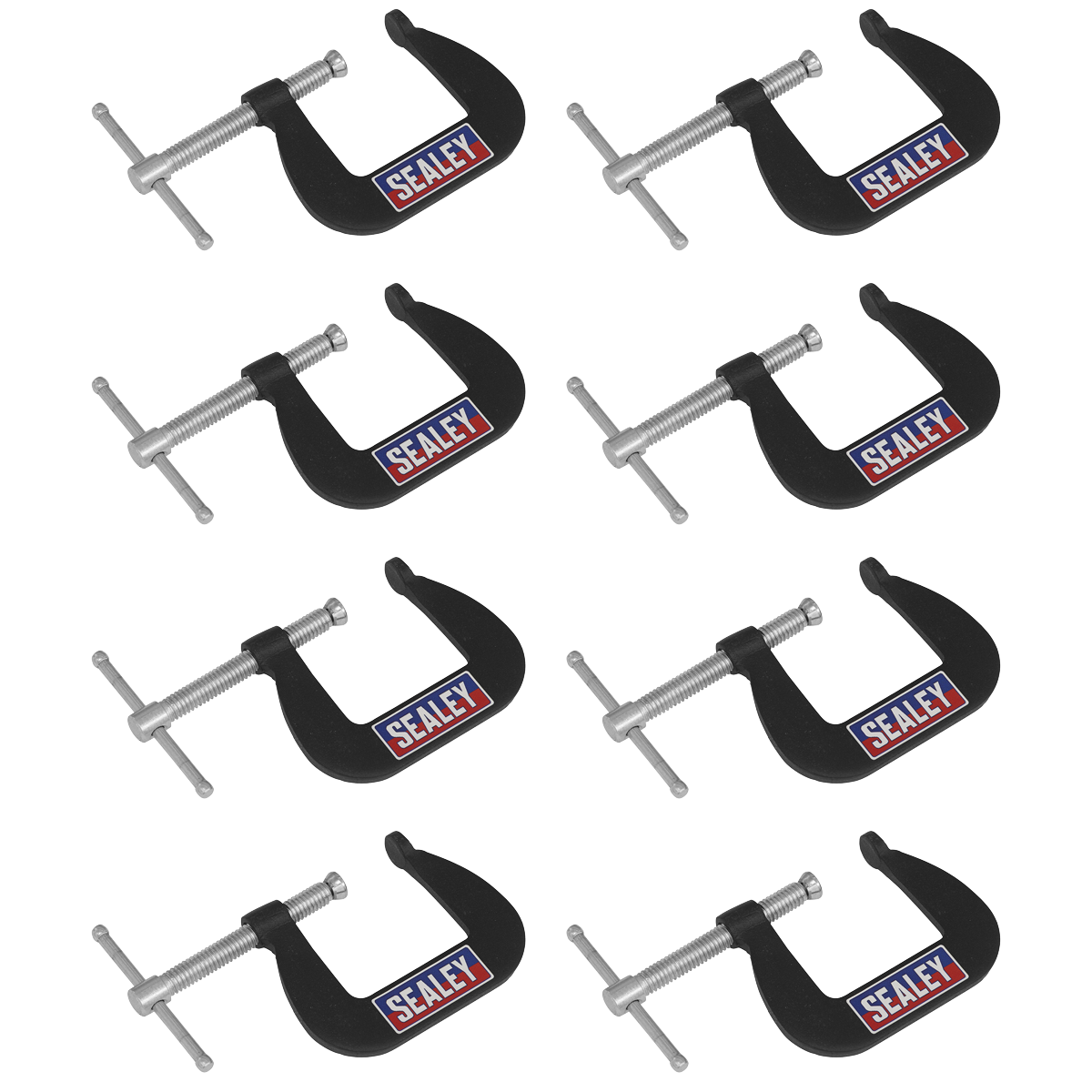 Junior C-Clamp Set 38 x 38mm 8pc GCC03