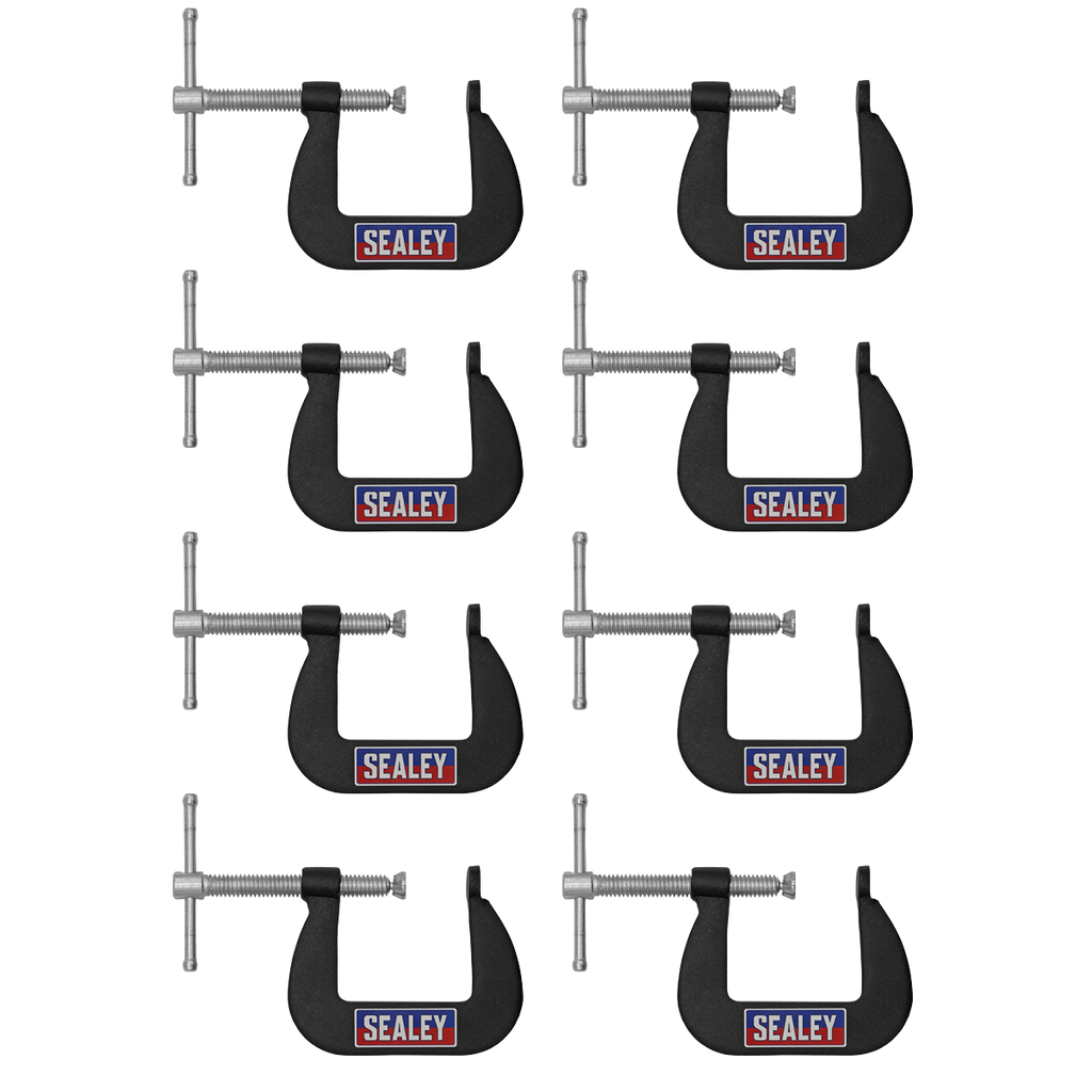Junior C-Clamp Set 38 x 38mm 8pc GCC03