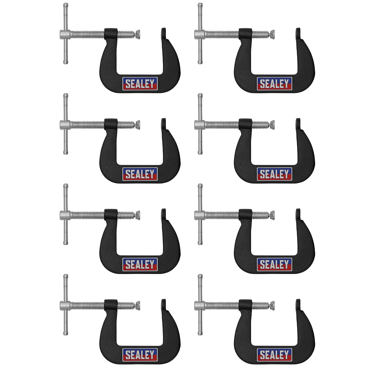 Junior C-Clamp Set 38 x 38mm 8pc GCC03