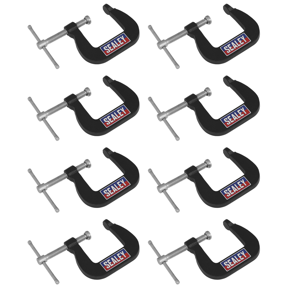 Junior C-Clamp Set 28 x 28mm 8pc GCC05
