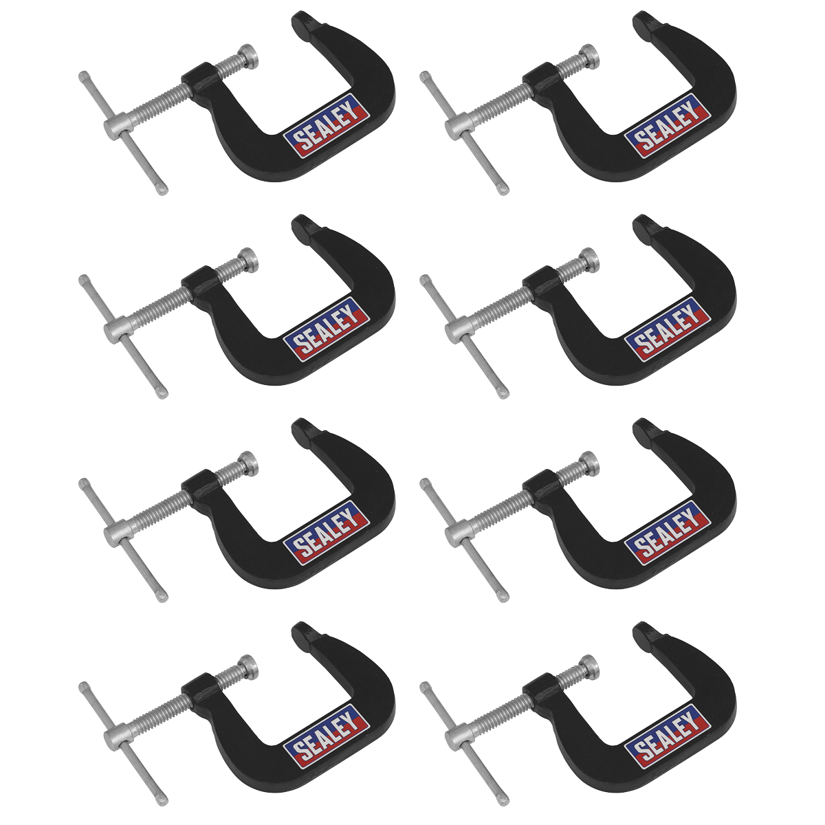 Junior C-Clamp Set 28 x 28mm 8pc GCC05