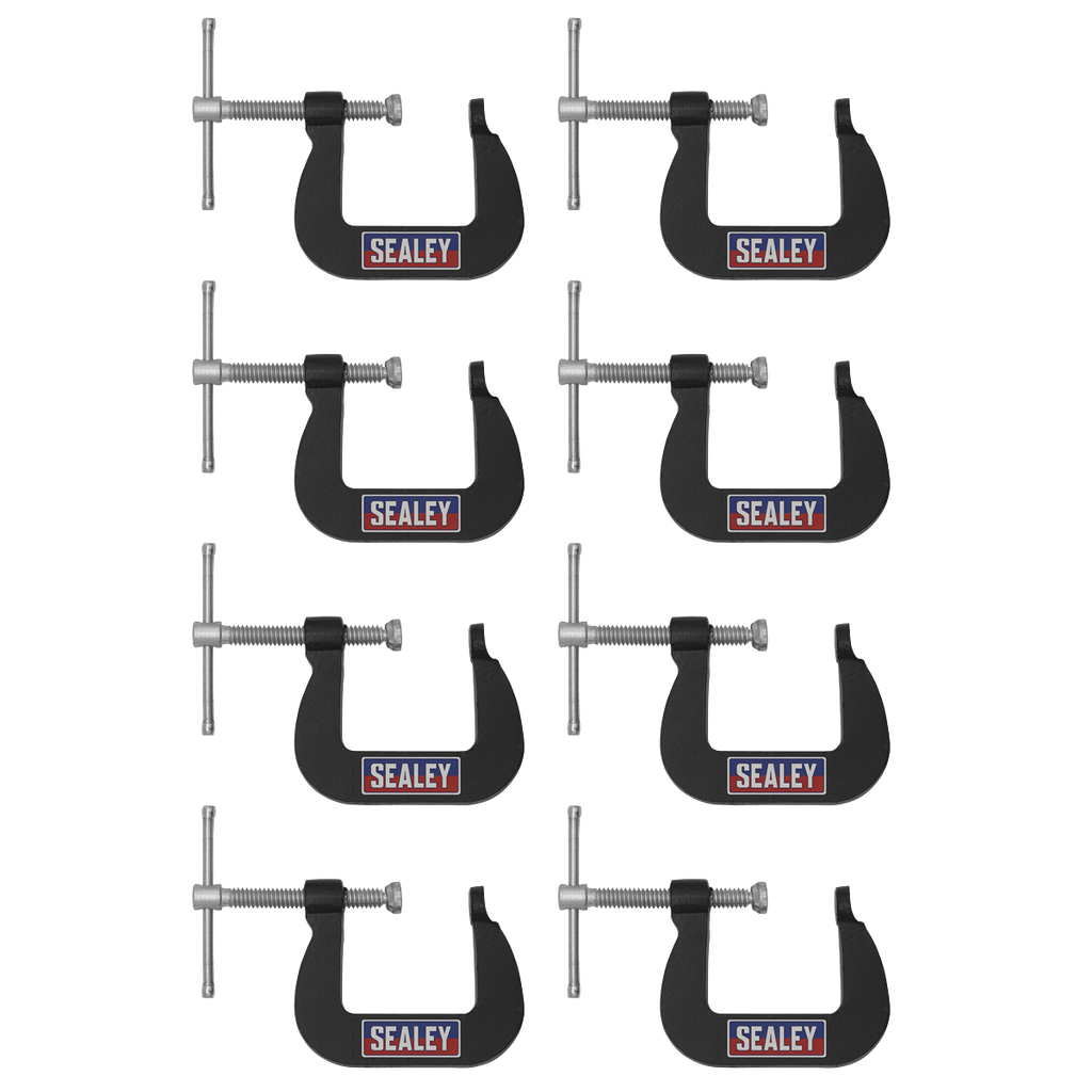 Junior C-Clamp Set 28 x 28mm 8pc GCC05