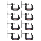 Junior C-Clamp Set 28 x 28mm 8pc GCC05