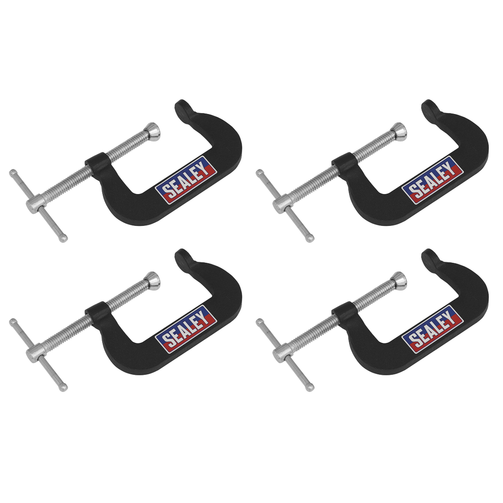 Junior C-Clamp Set 51 x 32mm 4pc GCC06