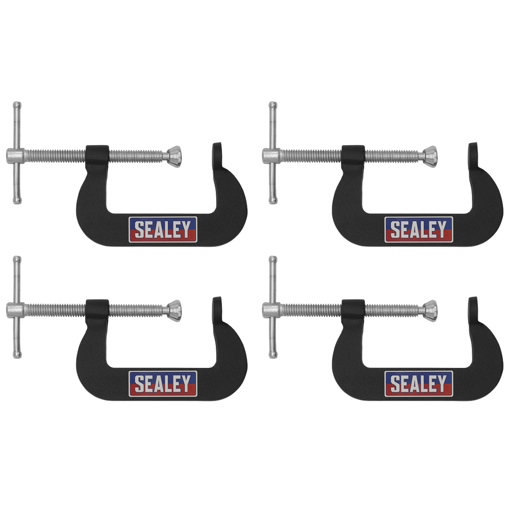 Junior C-Clamp Set 51 x 32mm 4pc GCC06