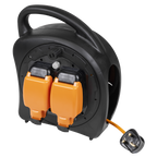 15m Weatherproof Extension Reel with Thermal Trip 2 x 230V GCR15