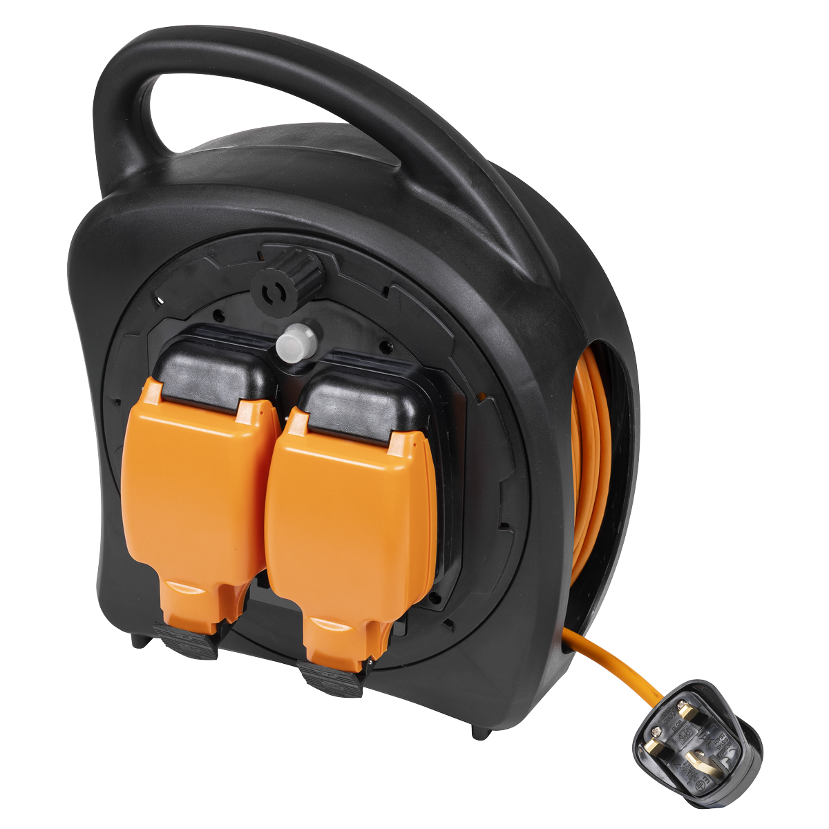 20m Weatherproof Extension Reel with Thermal Trip 2 x 230V GCR20