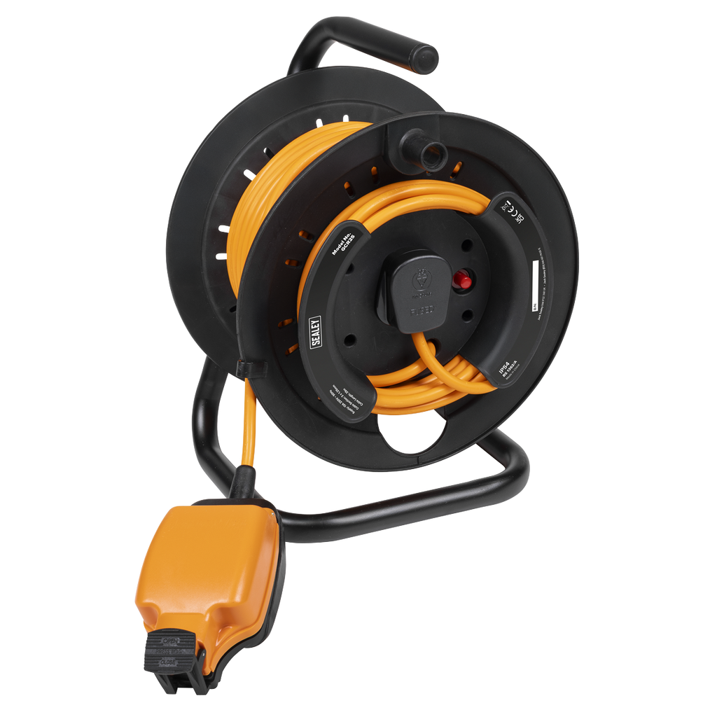 25m Weatherproof In-Line Socket with Thermal Cutout & 3m Additional Plug Cable GCR25