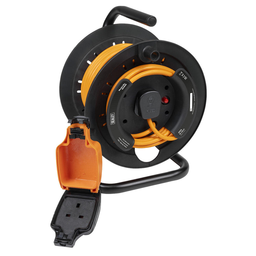25m Weatherproof In-Line Socket with Thermal Cutout & 3m Additional Plug Cable GCR25
