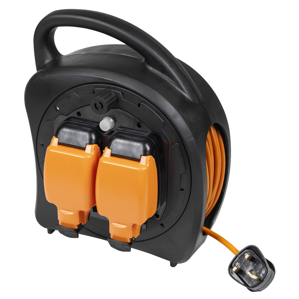 30m Weatherproof Extension Reel with Thermal Trip 2 x 230V GCR30