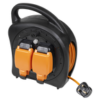30m Weatherproof Extension Reel with Thermal Trip 2 x 230V GCR30
