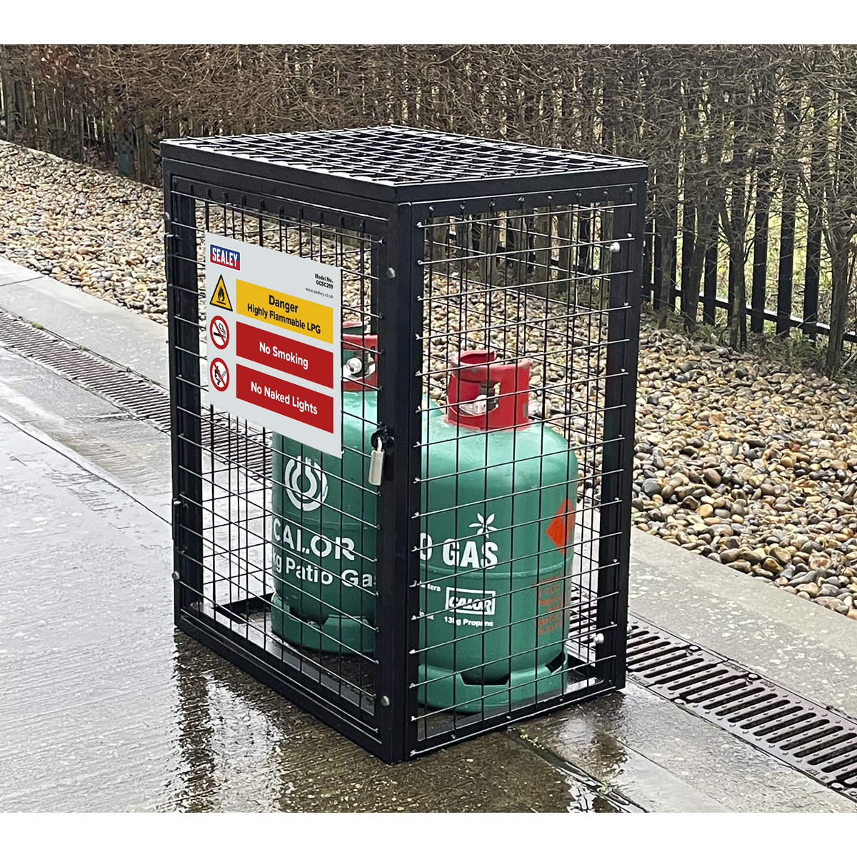 Gas Cylinder Safety Cage - 2 x 19kg GCSC219