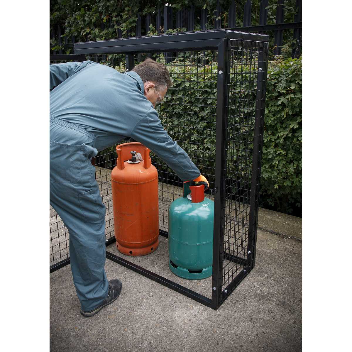 Gas Cylinder Safety Cage - 2 x 47kg GCSC247