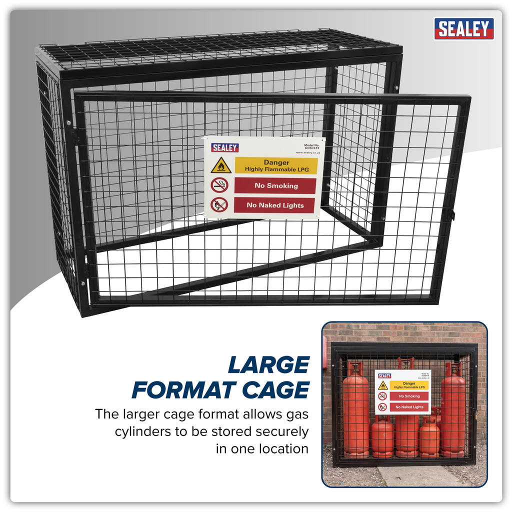 Gas Cylinder Safety Cage - 4 x 19kg GCSC419