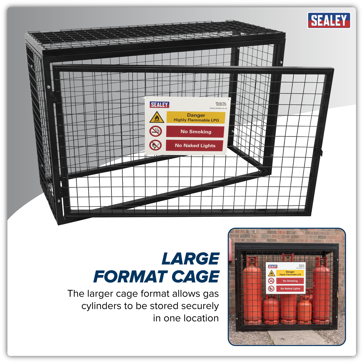 Gas Cylinder Safety Cage - 4 x 19kg GCSC419