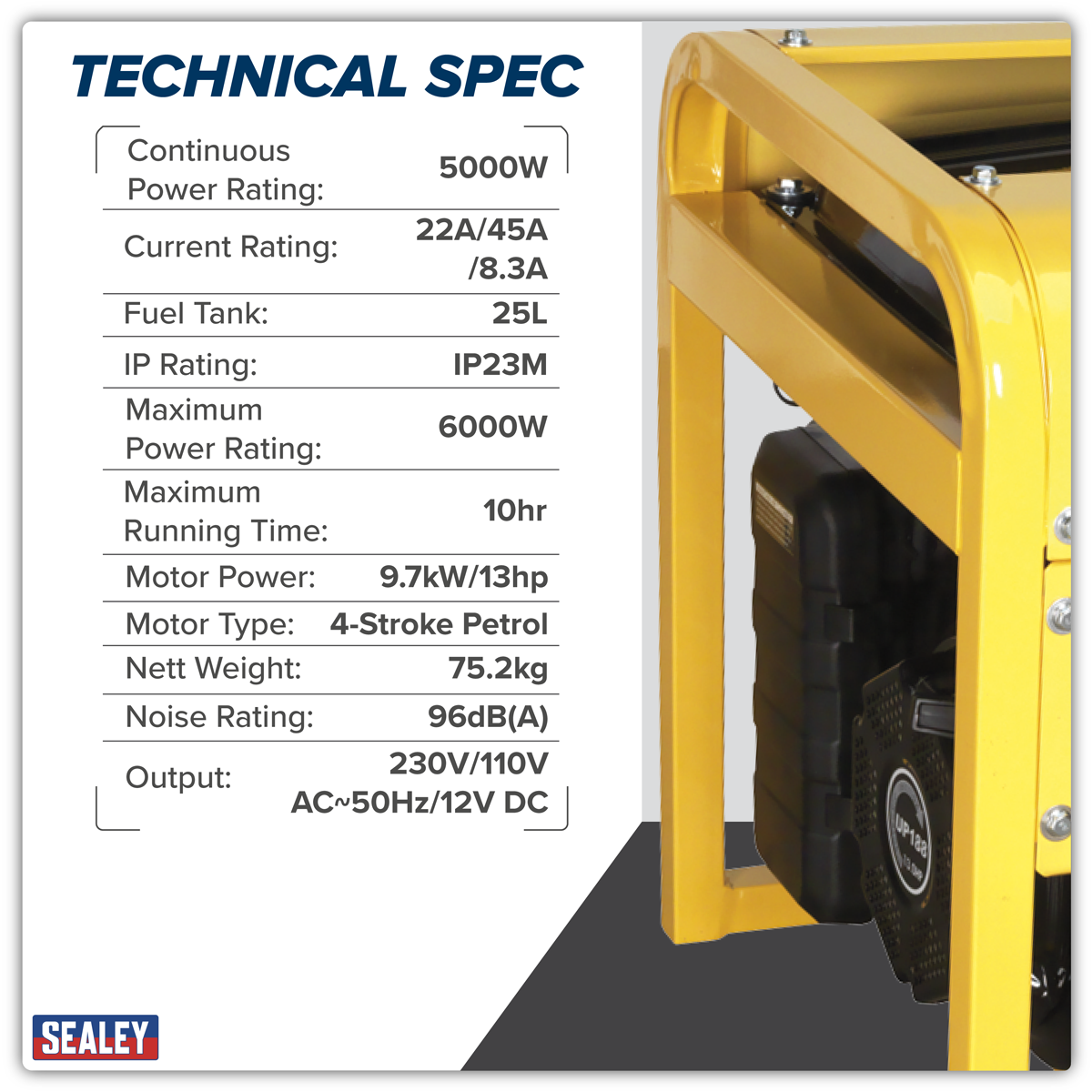 6000W Generator 13hp 4-Stroke Engine 110/230V GG7500