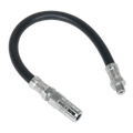 Flexible Rubber Grease Gun Delivery Hose with 4-Jaw Connector 300mm 1/8"BSP Gas GGHE300