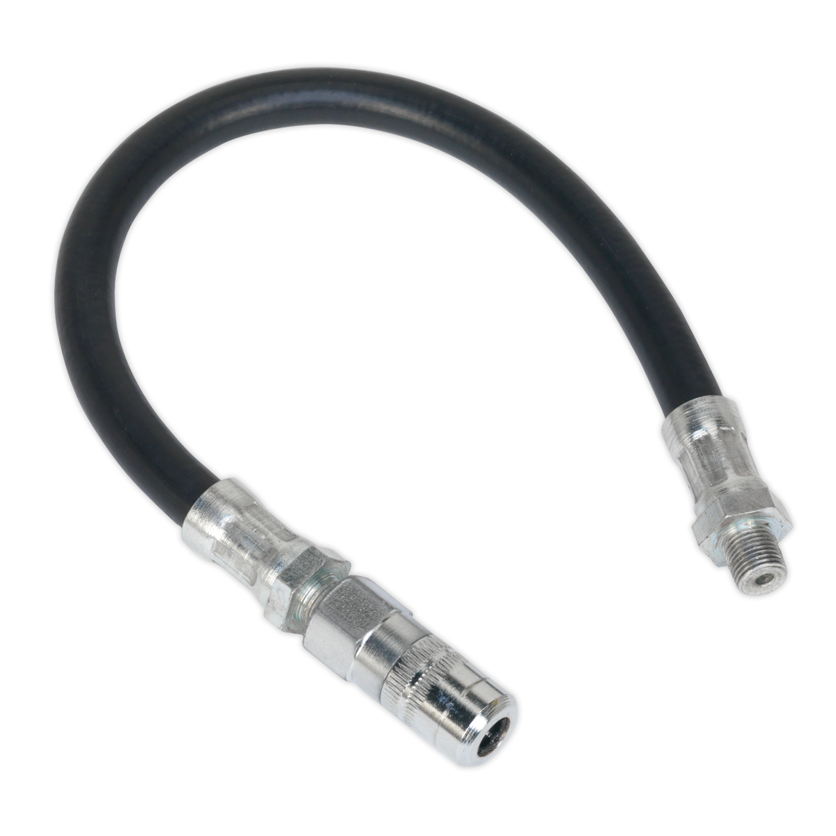 Flexible Rubber Grease Gun Delivery Hose with 4-Jaw Connector 300mm 1/8"BSP Gas GGHE300
