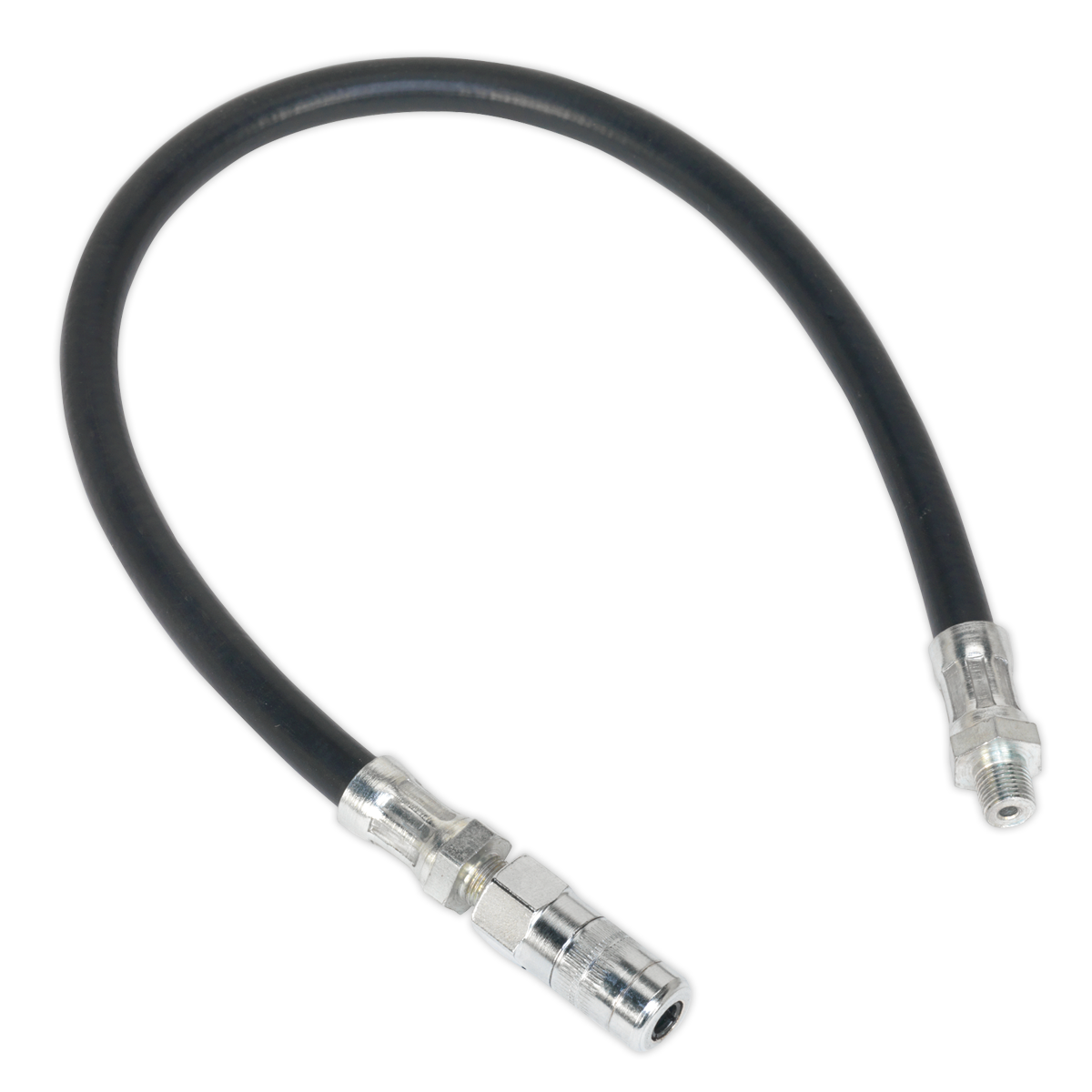 Flexible Rubber Grease Gun Delivery Hose with 4-Jaw Connector 450mm 1/8"BSP Gas GGHE450