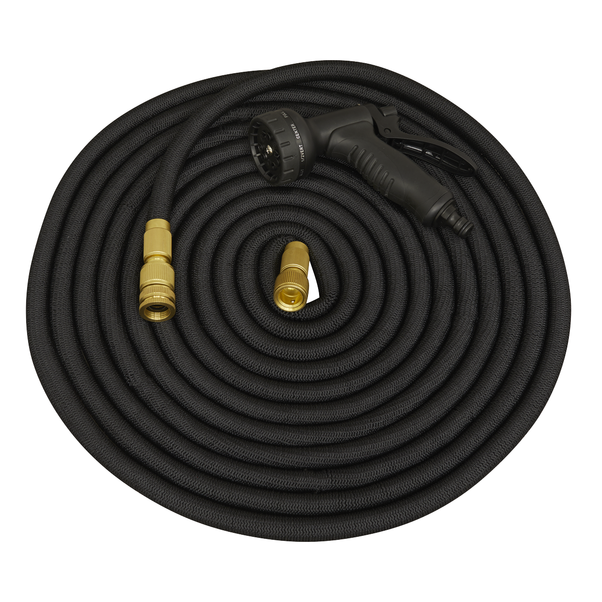 15m Premium Expandable Garden Hose - Black GH15E