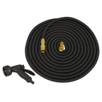 15m Premium Expandable Garden Hose - Black GH15E